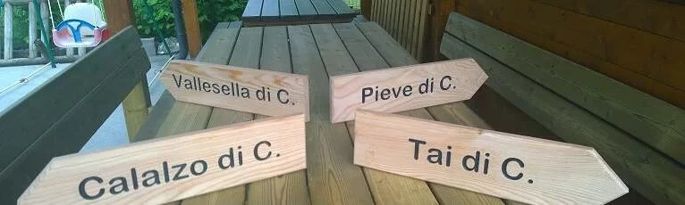 indicazioni in legno per località di montagna