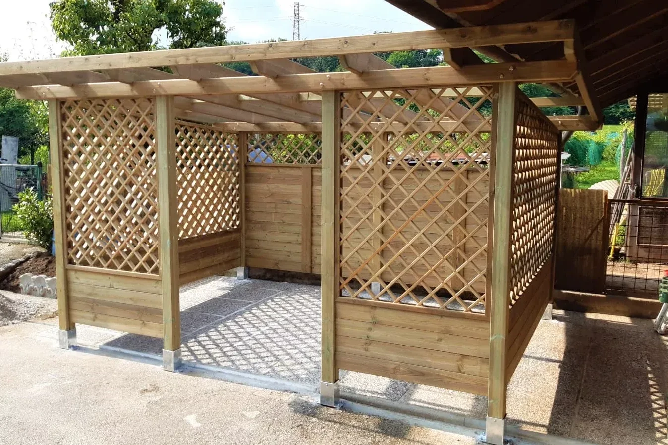 pergola in legno pino nordico su misura