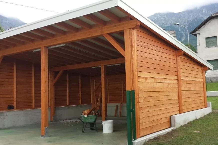 tettoia in legno dimensione custom