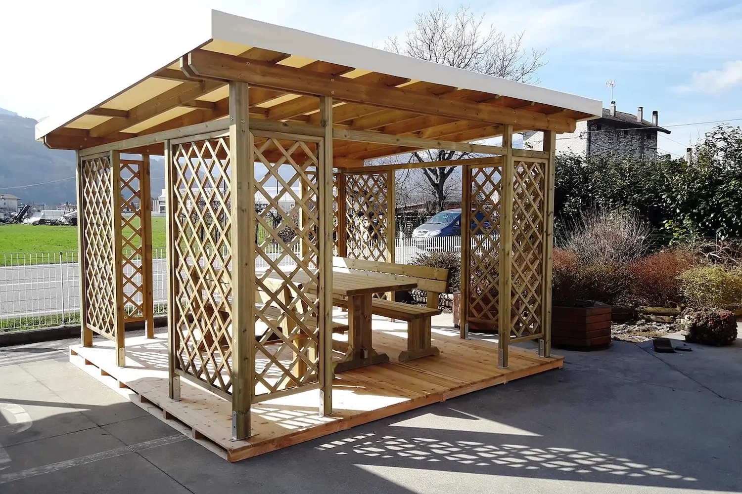 pavimento per pergola in legno di larice