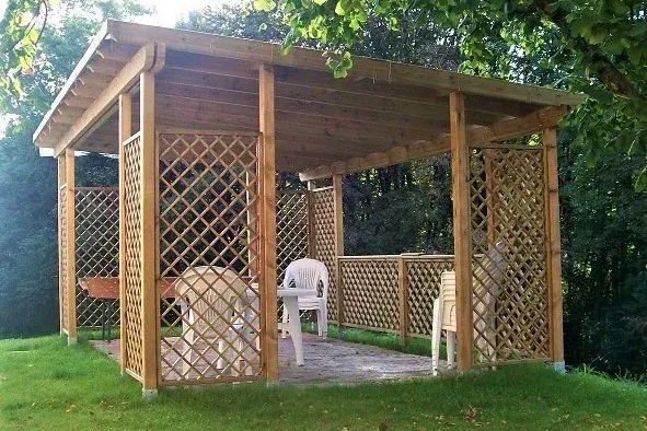 pergola in legno di pino nordico trattato in autoclave per gazebo in giardino